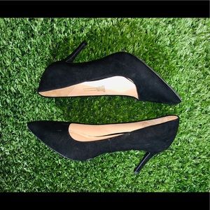 Black suede shoes